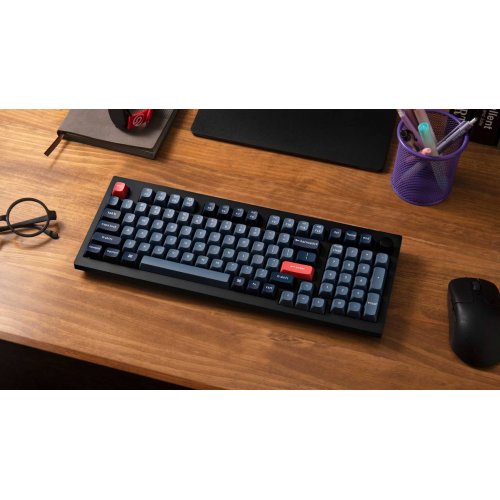 Купити Клавіатура Keychron V5 Max 100 Key RGB Hot-Swap Gateron Jupiter Red (V5M-D1-UA) Black - ціна в Києві, Львові, Вінниці, Хмельницькому, Франківську, Україні | інтернет-магазин TELEMART.UA фото