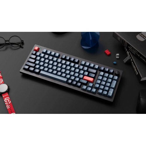 Купити Клавіатура Keychron V5 Max 100 Key RGB Hot-Swap Gateron Jupiter Red (V5M-D1-UA) Black - ціна в Києві, Львові, Вінниці, Хмельницькому, Франківську, Україні | інтернет-магазин TELEMART.UA фото