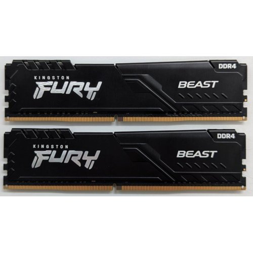 Озп Kingston DDR4 16GB (2x8GB) 3600Mhz FURY Beast Black (KF436C17BBK2/16) (Відновлено продавцем, 726903) купити з перевіркою сумісності: огляд, характеристики, ціна у Києві, Львові, Вінниці, Хмельницькому, Івано-Франківську, Україні | інтернет-магазин TELEMART.UA фото