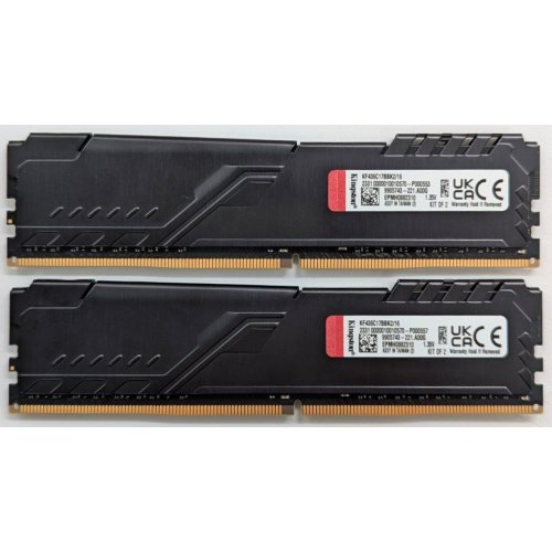 Озп Kingston DDR4 16GB (2x8GB) 3600Mhz FURY Beast Black (KF436C17BBK2/16) (Відновлено продавцем, 726903) купити з перевіркою сумісності: огляд, характеристики, ціна у Києві, Львові, Вінниці, Хмельницькому, Івано-Франківську, Україні | інтернет-магазин TELEMART.UA фото