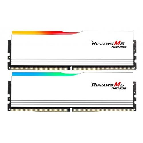 ОЗП G.Skill DDR5 64GB (2x32GB) 6000Mhz Ripjaws M5 Neo RGB White (F5-6000J2836G32GX2-RM5NRW) купити з перевіркою сумісності: огляд, характеристики, ціна у Києві, Львові, Вінниці, Хмельницькому, Івано-Франківську, Україні | інтернет-магазин TELEMART.UA фото