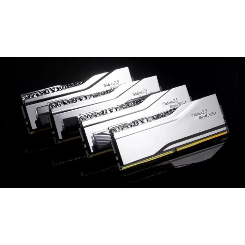 ОЗП G.Skill DDR5 64GB (2x32GB) 6000Mhz Trident Z5 Royal Neo Silver (F5-6000J3036G32GX2-TR5NS) купити з перевіркою сумісності: огляд, характеристики, ціна у Києві, Львові, Вінниці, Хмельницькому, Івано-Франківську, Україні | інтернет-магазин TELEMART.UA фото