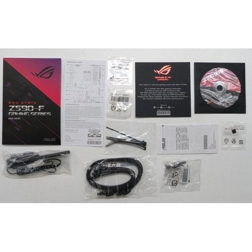 Материнська плата Asus ROG STRIX Z590-F GAMING (WI-FI) (s1200, Intel Z590) (Відновлено продавцем, 727177) купити з перевіркою сумісності: огляд, характеристики, ціна у Києві, Львові, Вінниці, Хмельницькому, Івано-Франківську, Україні | інтернет-магазин TELEMART.UA фото