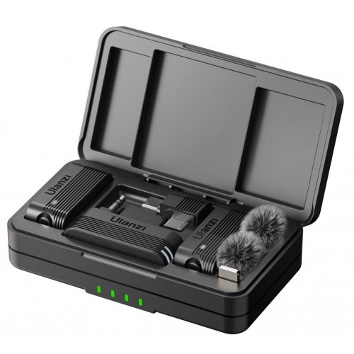 Купити Мікрофон Ulanzi A100 Wireless Lavalier Microphone USB Type-C (A100 A014A) Black - ціна в Києві, Львові, Вінниці, Хмельницькому, Франківську, Україні | інтернет-магазин TELEMART.UA фото