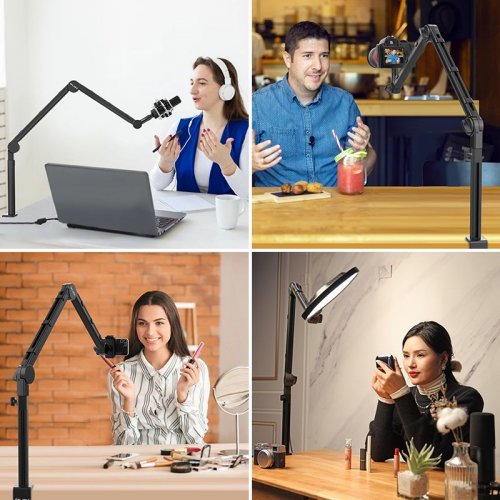 Купити Стійка-пантограф Ulanzi LS26 Low-Level Microphone Stand (LS26 2991) Black - ціна в Києві, Львові, Вінниці, Хмельницькому, Франківську, Україні | інтернет-магазин TELEMART.UA фото