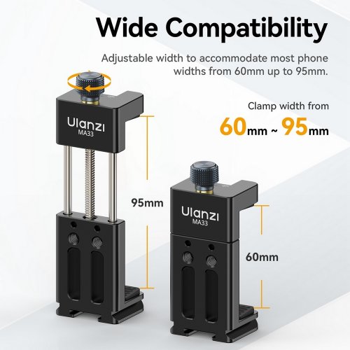 Купить Держатель для телефона Ulanzi MA33 Arca Swiss Phone Mount (MA33 M022) Black - цена в Харькове, Киеве, Днепре, Одессе
в интернет-магазине Telemart фото