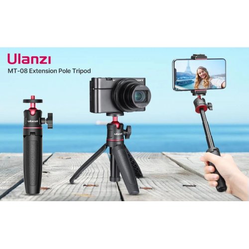 Купить Штатив Ulanzi MT-08 Mini Portable and Adjustable Desktop Tripod (MT-08 1601) Black - цена в Харькове, Киеве, Днепре, Одессе
в интернет-магазине Telemart фото