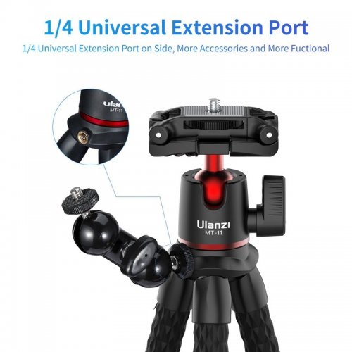 Купити Штатив Ulanzi MT-11 Octopus Tripod for Camera & Smartphones (MT-11 1907) Black - ціна в Києві, Львові, Вінниці, Хмельницькому, Франківську, Україні | інтернет-магазин TELEMART.UA фото