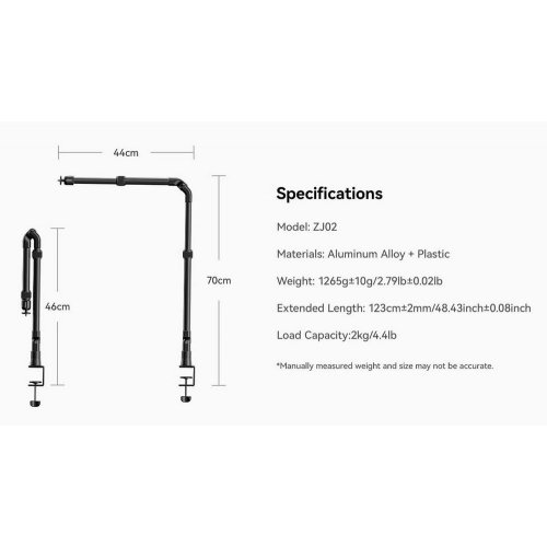 Купити Штатив Ulanzi ZJ02 C-clip Folding Bracket (ZJ02 T085) Black - ціна в Києві, Львові, Вінниці, Хмельницькому, Франківську, Україні | інтернет-магазин TELEMART.UA фото