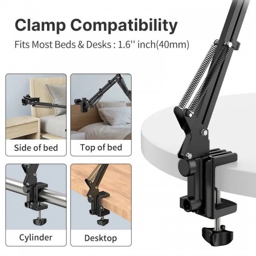 Купити Штатив Ulanzi T2 Desk Stand for Microphone/Phone/Tablet (T2 3033) Black - ціна в Києві, Львові, Вінниці, Хмельницькому, Франківську, Україні | інтернет-магазин TELEMART.UA фото