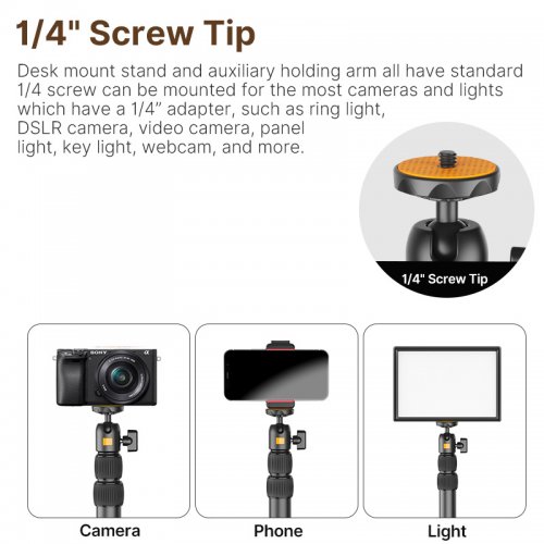 Штатив Ulanzi VIJIM LS02 Desktop Extendable Light Stand (LS02 2487) Black купить в Украине | Telemart фото