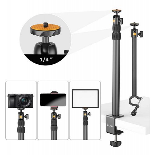 Купити Штатив Ulanzi VIJIM LS02 Desktop Extendable Light Stand (LS02 2487) Black - ціна в Києві, Львові, Вінниці, Хмельницькому, Франківську, Україні | інтернет-магазин TELEMART.UA фото