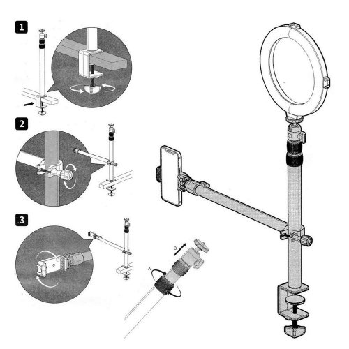 Купить Штатив Ulanzi VIJIM LS02 Desktop Extendable Light Stand (LS02 2487) Black - цена в Харькове, Киеве, Днепре, Одессе
в интернет-магазине Telemart фото