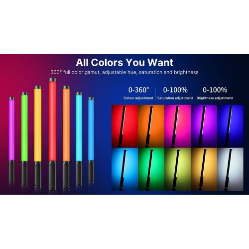 Купить Видеосвет Ulanzi VL119 RGB Tube Light Handheld LED Video Light Wand (VL119 RGB 2907) Black - цена в Харькове, Киеве, Днепре, Одессе
в интернет-магазине Telemart фото