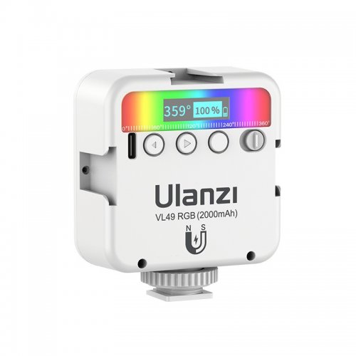 Видеосвет Ulanzi VL49 Rechargeable Mini RGB Light (VL49 RGB 2586) White купить в Украине | Telemart фото