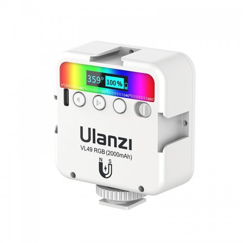 Видеосвет Ulanzi VL49 Rechargeable Mini RGB Light (VL49 RGB 2586) White купить в Украине | Telemart фото
