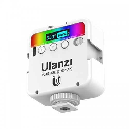 Видеосвет Ulanzi VL49 Rechargeable Mini RGB Light (VL49 RGB 2586) White купить в Украине | Telemart фото
