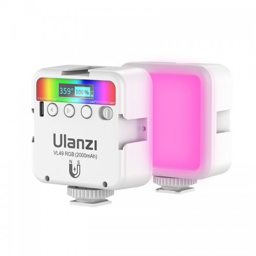 Видеосвет Ulanzi VL49 Rechargeable Mini RGB Light (VL49 RGB 2586) White купить в Украине | Telemart фото