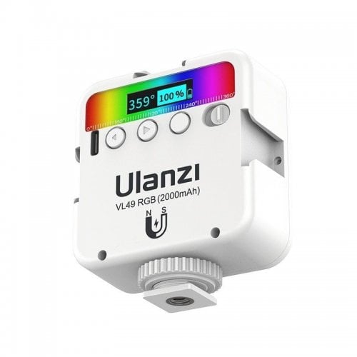Видеосвет Ulanzi VL49 Rechargeable Mini RGB Light (VL49 RGB 2586) White купить в Украине | Telemart фото