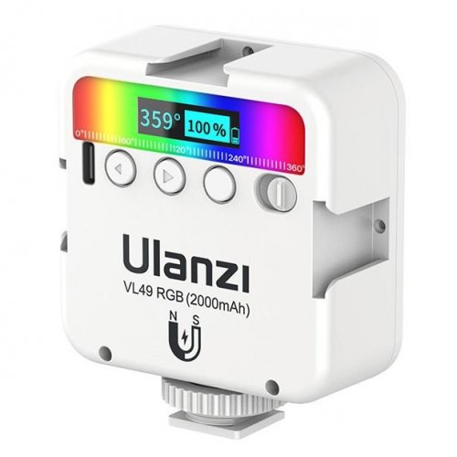 Купити Відеосвітло Ulanzi VL49 Rechargeable Mini RGB Light (VL49 RGB 2586) White - ціна в Києві, Львові, Вінниці, Хмельницькому, Франківську, Україні | інтернет-магазин TELEMART.UA фото