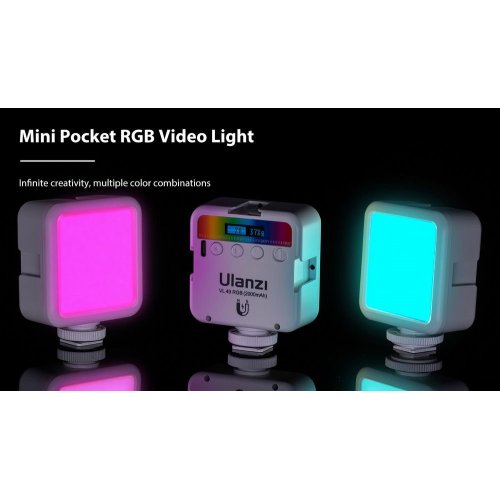 Купити Відеосвітло Ulanzi VL49 Rechargeable Mini RGB Light (VL49 RGB 2586) White - ціна в Києві, Львові, Вінниці, Хмельницькому, Франківську, Україні | інтернет-магазин TELEMART.UA фото