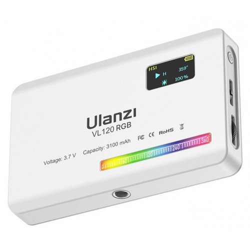 Купить Видеосвет Ulanzi VL120 RGB Light (VL120RGB 2587) White - цена в Харькове, Киеве, Днепре, Одессе
в интернет-магазине Telemart фото