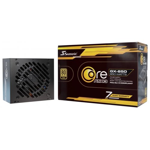 Блок живлення Seasonic Core GX 850W ATX 3.1 (SRP-CGX851-A5A32SF) купити з перевіркою сумісності: огляд, характеристики, ціна у Києві, Львові, Вінниці, Хмельницькому, Івано-Франківську, Україні | інтернет-магазин TELEMART.UA фото