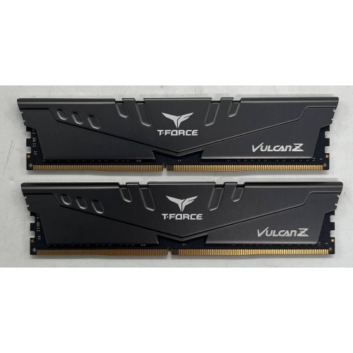 Купить Озу Team DDR4 16GB (2x8GB) 3200Mhz T-Force Vulcan Z Grey (TLZGD416G3200HC16CDC01) (Восстановлено продавцом, 727805) с проверкой совместимости: обзор, характеристики, цена в Киеве, Днепре, Одессе, Харькове, Украине | интернет-магазин TELEMART.UA фото