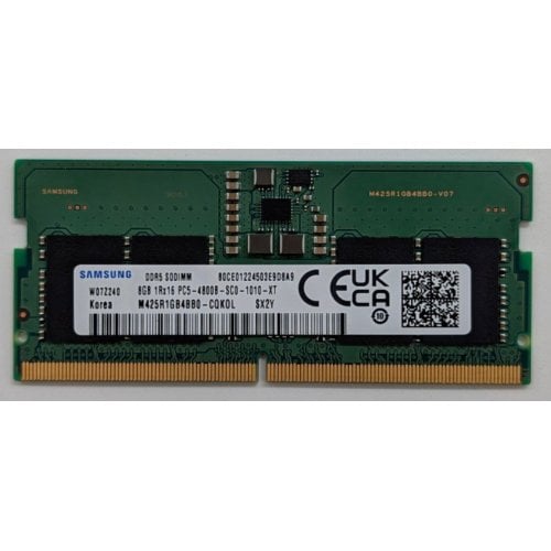 Озп Samsung SODIMM DDR5 8GB 4800Mhz (M425R1GB4BB0-CQKOL) (Відновлено продавцем, 728008) купити з перевіркою сумісності: огляд, характеристики, ціна у Києві, Львові, Вінниці, Хмельницькому, Івано-Франківську, Україні | інтернет-магазин TELEMART.UA фото