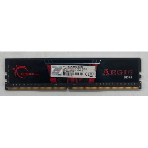 Купить Озу G.Skill DDR4 8GB 3200Mhz Aegis (F4-3200C16S-8GIS) (Восстановлено продавцом, 728024) с проверкой совместимости: обзор, характеристики, цена в Киеве, Днепре, Одессе, Харькове, Украине | интернет-магазин TELEMART.UA фото