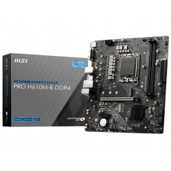 Материнская плата MSI PRO H610M-B DDR4 (s1700, Intel H610) (Восстановлено продавцом, 728053)