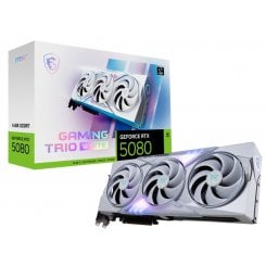 Відеокарта MSI GeForce RTX 5080 GAMING TRIO WHITE 16384MB (RTX 5080 16G GAMING TRIO WHITE)