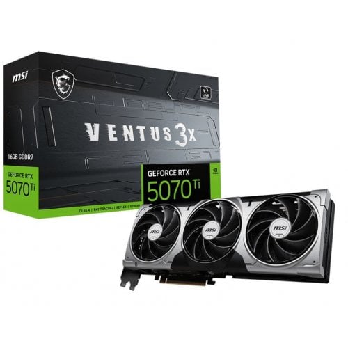 Відеокарта MSI GeForce RTX 5070 Ti VENTUS 3X 16384MB (RTX 5070 Ti 16G VENTUS 3X) купити з перевіркою сумісності: огляд, характеристики, ціна у Києві, Львові, Вінниці, Хмельницькому, Івано-Франківську, Україні | інтернет-магазин TELEMART.UA фото