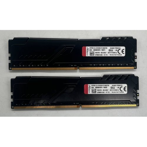 Купить Озу HyperX DDR4 16GB (2x8GB) 3600Mhz Fury Black (HX436C17FB3K2/16) (Восстановлено продавцом, 728348) с проверкой совместимости: обзор, характеристики, цена в Киеве, Днепре, Одессе, Харькове, Украине | интернет-магазин TELEMART.UA фото