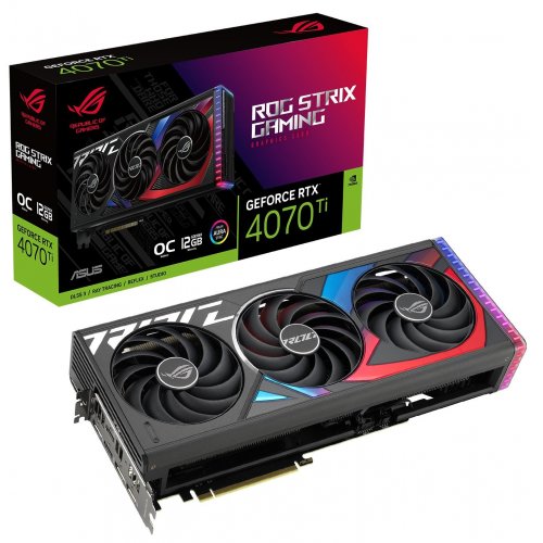 Відеокарта Asus ROG GeForce RTX 4070 Ti STRIX OC 12288MB (ROG-STRIX-RTX4070TI-O12G-GAMING) (Відновлено продавцем, 728406) купити з перевіркою сумісності: огляд, характеристики, ціна у Києві, Львові, Вінниці, Хмельницькому, Івано-Франківську, Україні | інтернет-магазин TELEMART.UA фото