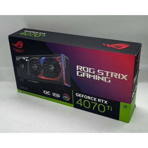 Відеокарта Asus ROG GeForce RTX 4070 Ti STRIX OC 12288MB (ROG-STRIX-RTX4070TI-O12G-GAMING) (Відновлено продавцем, 728406) купити з перевіркою сумісності: огляд, характеристики, ціна у Києві, Львові, Вінниці, Хмельницькому, Івано-Франківську, Україні | інтернет-магазин TELEMART.UA фото