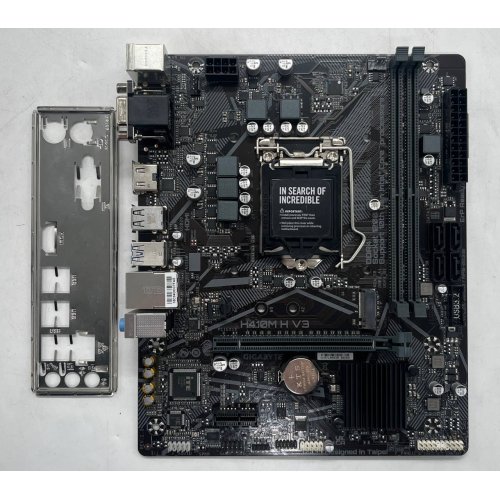 Материнська плата Gigabyte H410M H V3 (s1200, Intel H410) (Відновлено продавцем, 728439) купити з перевіркою сумісності: огляд, характеристики, ціна у Києві, Львові, Вінниці, Хмельницькому, Івано-Франківську, Україні | інтернет-магазин TELEMART.UA фото