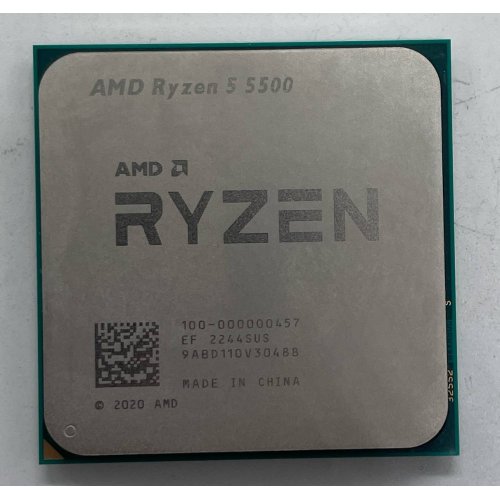 Процесор AMD Ryzen 5 5500 3.6(4.2)GHz 16MB sAM4 Tray (100-000000457) (Відновлено продавцем, 728703) купити з перевіркою сумісності: огляд, характеристики, ціна у Києві, Львові, Вінниці, Хмельницькому, Івано-Франківську, Україні | інтернет-магазин TELEMART.UA фото