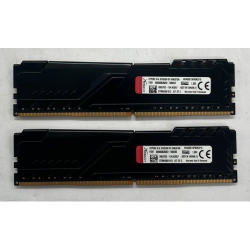 Озп HyperX DDR4 16GB (2x8GB) 3000Mhz FURY Black (HX430C15FB3K2/16) (Відновлено продавцем, 728763) купити з перевіркою сумісності: огляд, характеристики, ціна у Києві, Львові, Вінниці, Хмельницькому, Івано-Франківську, Україні | інтернет-магазин TELEMART.UA фото