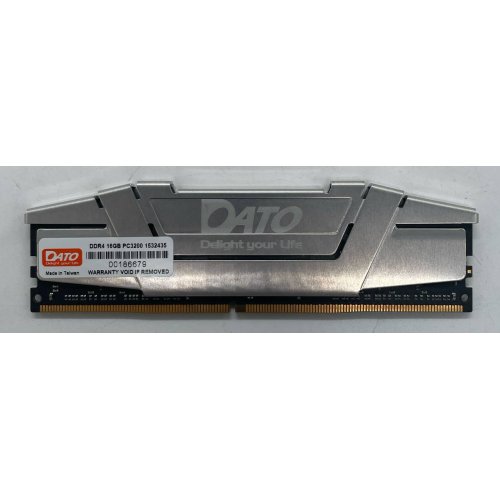 Озп Dato DDR4 16GB 3200MHz Extreme Grey (EXB16G4DLDND32) (Відновлено продавцем, 728781) купити з перевіркою сумісності: огляд, характеристики, ціна у Києві, Львові, Вінниці, Хмельницькому, Івано-Франківську, Україні | інтернет-магазин TELEMART.UA фото