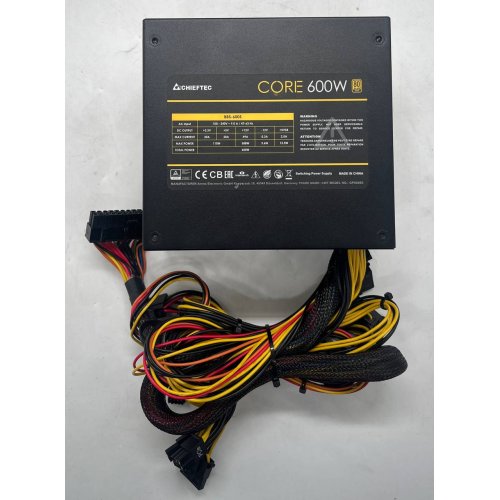 Блок живлення CHIEFTEC Core 600W (BBS-600S) (Відновлено продавцем, 728830) купити з перевіркою сумісності: огляд, характеристики, ціна у Києві, Львові, Вінниці, Хмельницькому, Івано-Франківську, Україні | інтернет-магазин TELEMART.UA фото