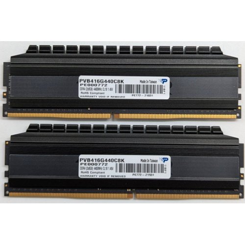 Озп Patriot DDR4 16GB (2x8GB) 4400Mhz Viper 4 Blackout (PVB416G440C8K) (Відновлено продавцем, 729002) купити з перевіркою сумісності: огляд, характеристики, ціна у Києві, Львові, Вінниці, Хмельницькому, Івано-Франківську, Україні | інтернет-магазин TELEMART.UA фото