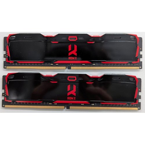 Купить Озу GoodRAM DDR4 32GB (2x16GB) 3200Mhz IRDM X Black (IR-X3200D464L16A/32GDC) (Восстановлено продавцом, 729439) с проверкой совместимости: обзор, характеристики, цена в Киеве, Днепре, Одессе, Харькове, Украине | интернет-магазин TELEMART.UA фото