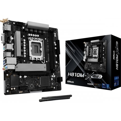 Материнська плата AsRock H810M-X WiFi (s1851, Intel H810) купити з перевіркою сумісності: огляд, характеристики, ціна у Києві, Львові, Вінниці, Хмельницькому, Івано-Франківську, Україні | інтернет-магазин TELEMART.UA фото