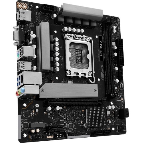 Материнська плата AsRock H810M-X (s1851, Intel H810) купити з перевіркою сумісності: огляд, характеристики, ціна у Києві, Львові, Вінниці, Хмельницькому, Івано-Франківську, Україні | інтернет-магазин TELEMART.UA фото