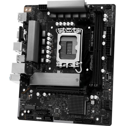 Материнська плата AsRock H810M-X (s1851, Intel H810) купити з перевіркою сумісності: огляд, характеристики, ціна у Києві, Львові, Вінниці, Хмельницькому, Івано-Франківську, Україні | інтернет-магазин TELEMART.UA фото