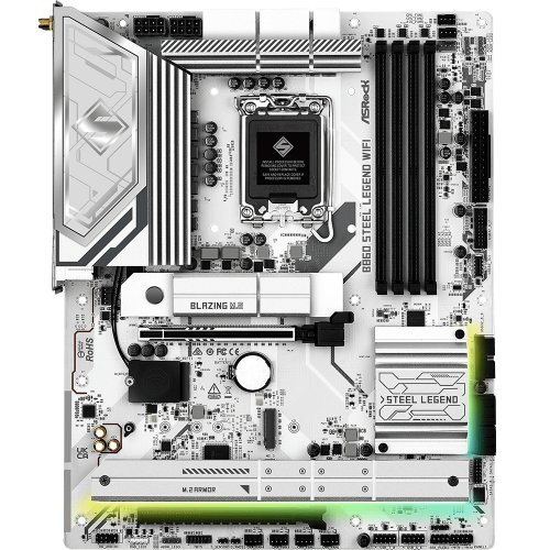 Материнська плата AsRock B860 Steel Legend WiFi (s1851, Intel B860) купити з перевіркою сумісності: огляд, характеристики, ціна у Києві, Львові, Вінниці, Хмельницькому, Івано-Франківську, Україні | інтернет-магазин TELEMART.UA фото