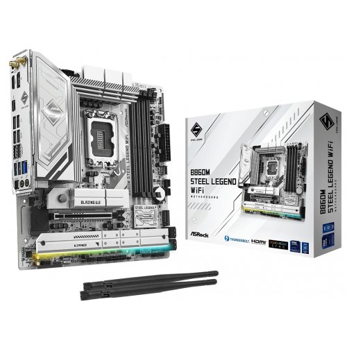 Материнська плата AsRock B860M Steel Legend WiFi (s1851, Intel B860) купити з перевіркою сумісності: огляд, характеристики, ціна у Києві, Львові, Вінниці, Хмельницькому, Івано-Франківську, Україні | інтернет-магазин TELEMART.UA фото