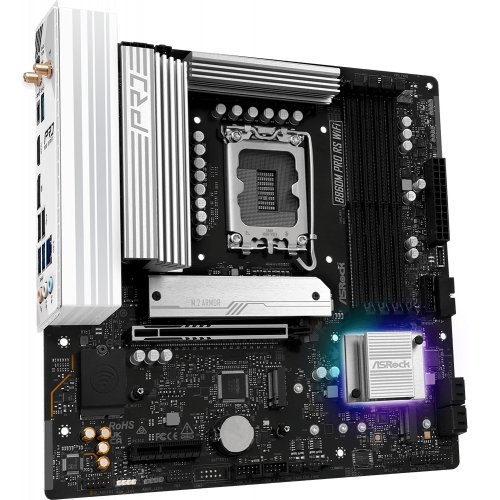 Материнська плата AsRock B860M Pro RS WiFi (s1851, Intel B860) купити з перевіркою сумісності: огляд, характеристики, ціна у Києві, Львові, Вінниці, Хмельницькому, Івано-Франківську, Україні | інтернет-магазин TELEMART.UA фото