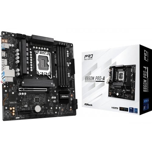 Купить Материнская плата AsRock B860M Pro-A (s1851, Intel B860) с проверкой совместимости: обзор, характеристики, цена в Киеве, Днепре, Одессе, Харькове, Украине | интернет-магазин TELEMART.UA фото